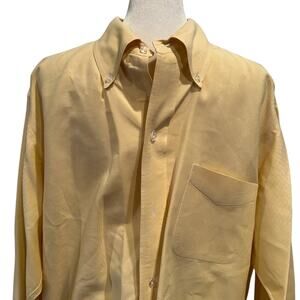 Brooks Brothers Yellow Long Sleeve Button-Down Shirt - Size 17-34